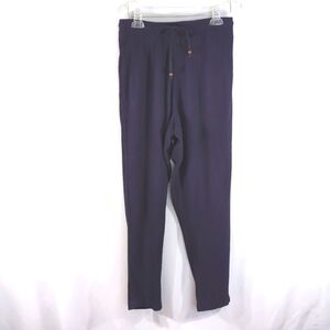 Dress Barn Purple  Comfy Great Travel Elastic Waist Pants Size Small.